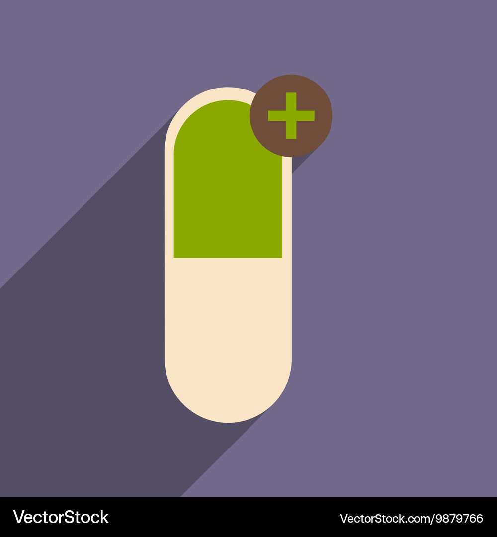 Flat with shadow icon and mobile application Vector Image