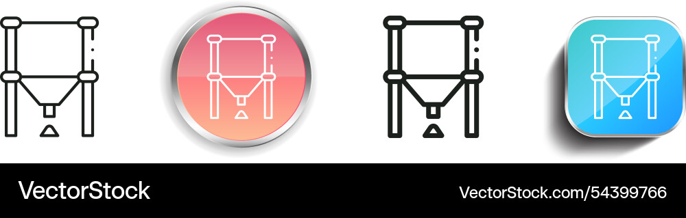 Granary icon thin linear regular and button style vector image