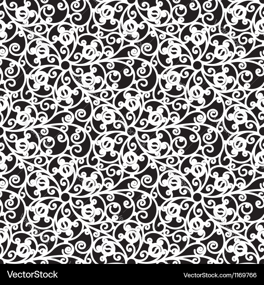 Intricate Lace Swirl Pattern Vector Image