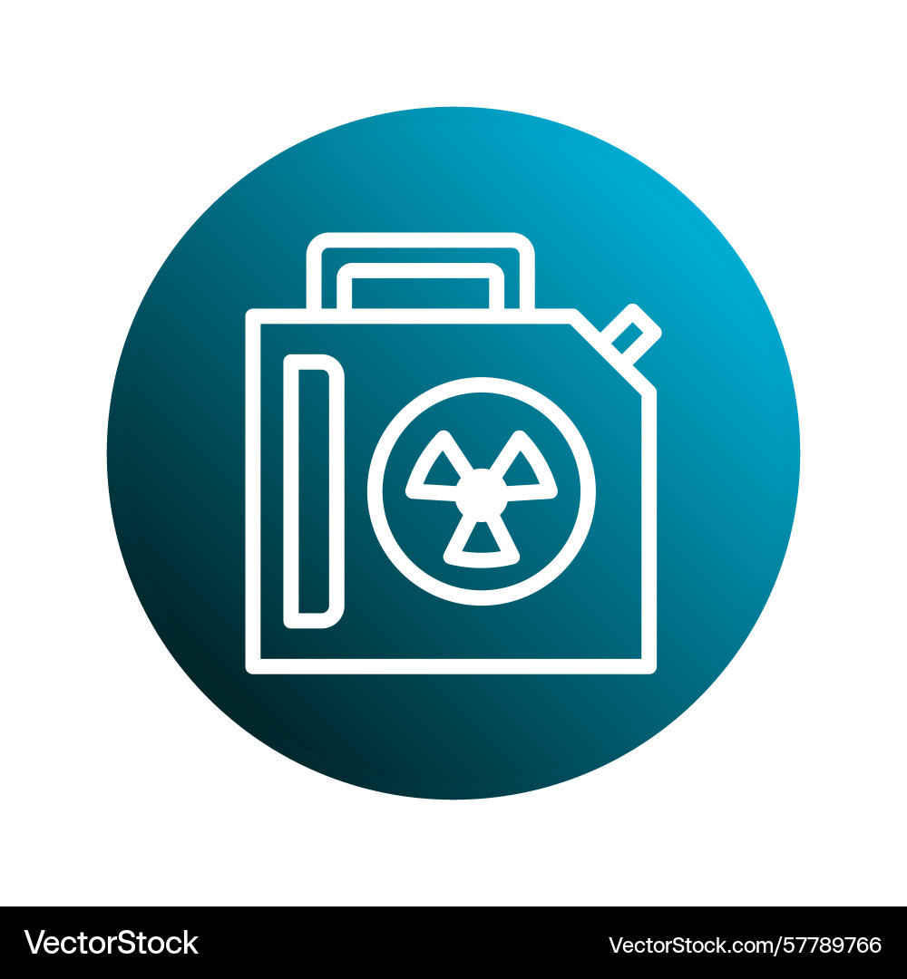 Radioactive waste container in a circular frame Vector Image