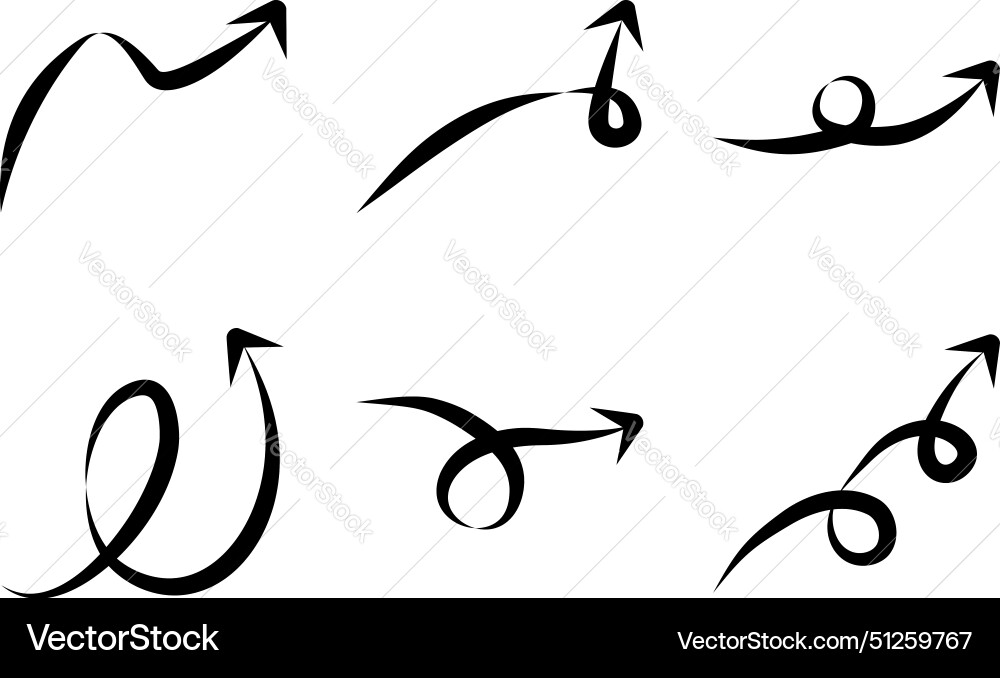 Abstract arrow direction shape curved line Abstract arrow direction shape curved line Vector Image