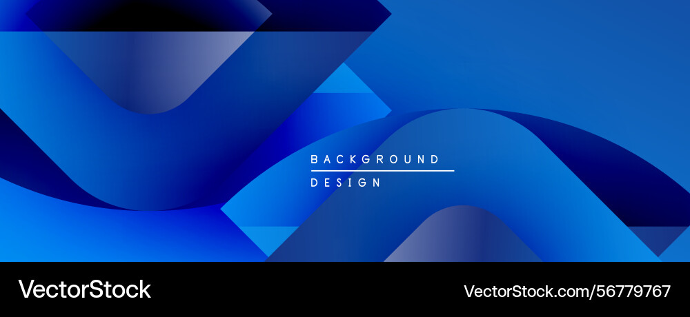Abstract blue background design smooth flowing Vector Image