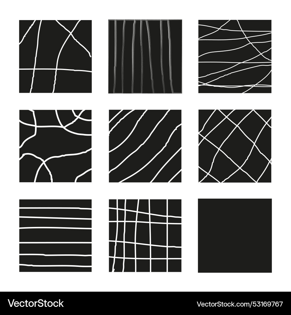 Abstract line patterns monochrome grid design Abstract line patterns monochrome grid design vector image