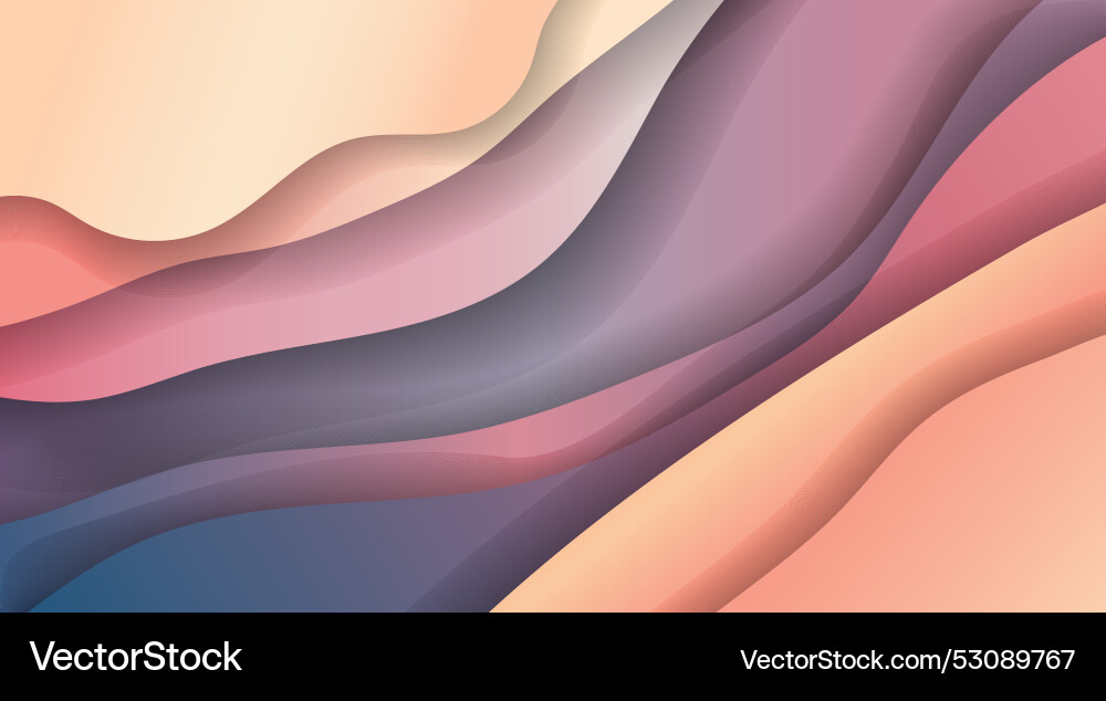 Abstract wavy multicolored gradient background Vector Image