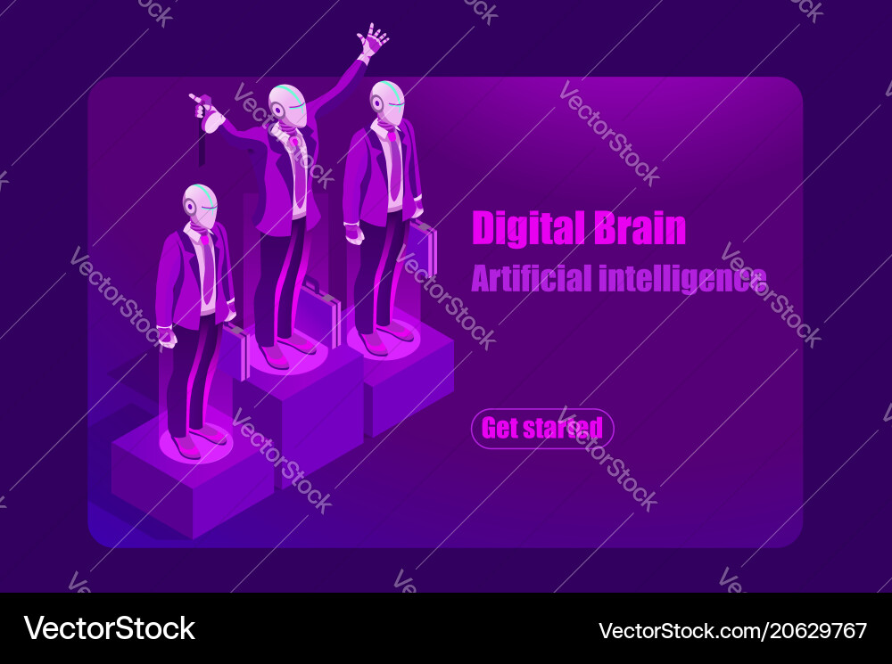 Artificial intelligence template Artificial intelligence template vector image