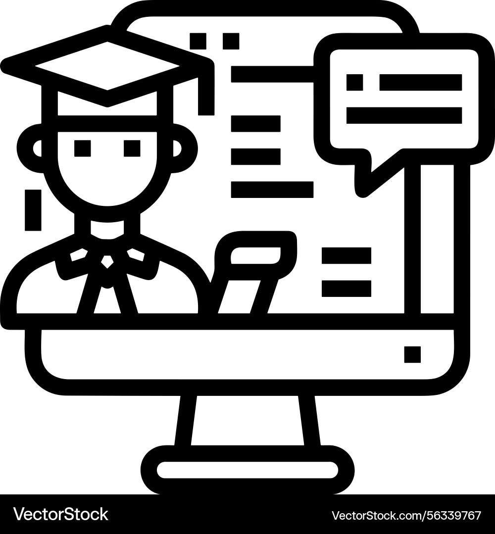 Computer Icon - Digital Connection vector image