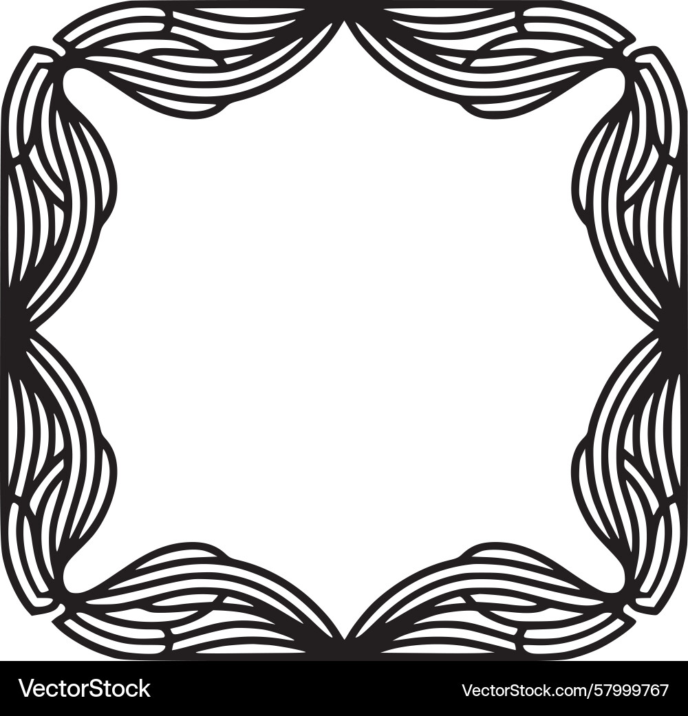 Dynamic Wave Frame Vector Image