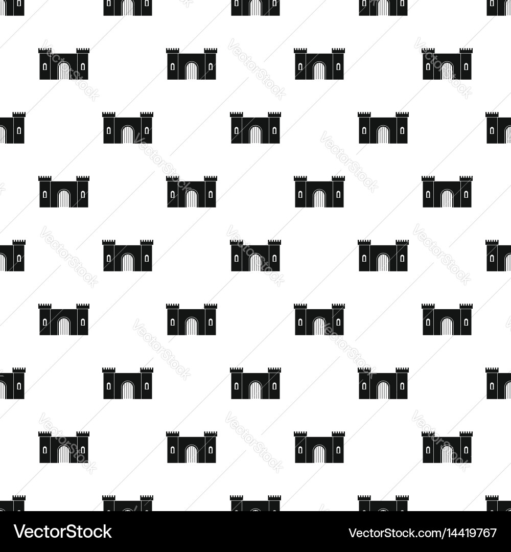 Fortress with gate pattern Vector Image
