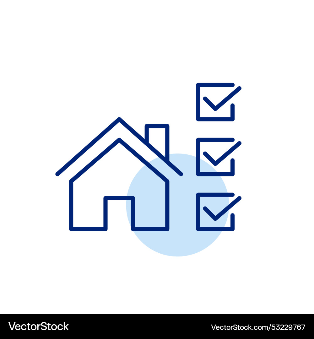 House with list of checkmarks next to it real House with list of checkmarks next to it real vector image