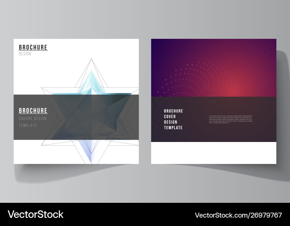 Minimal layout two square format covers Minimal layout two square format covers vector image