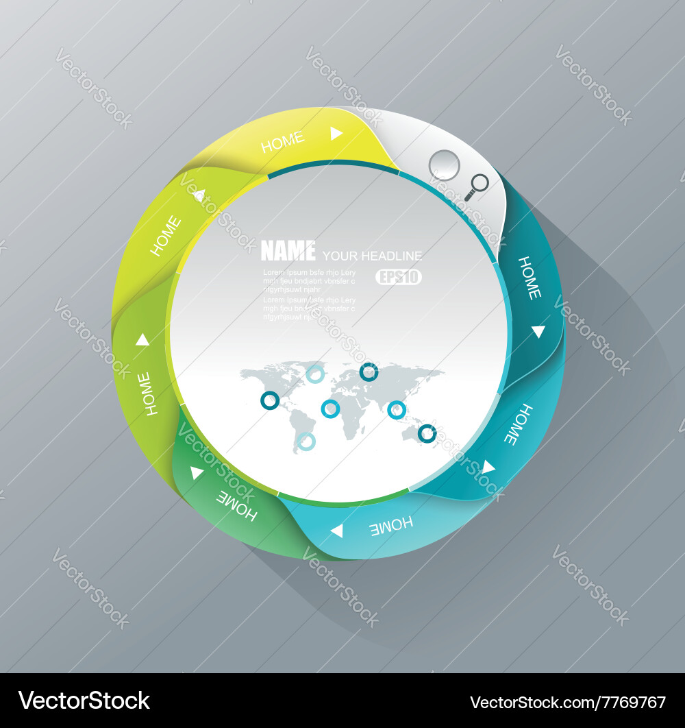 Rounded UI Panels with Shadow vector image