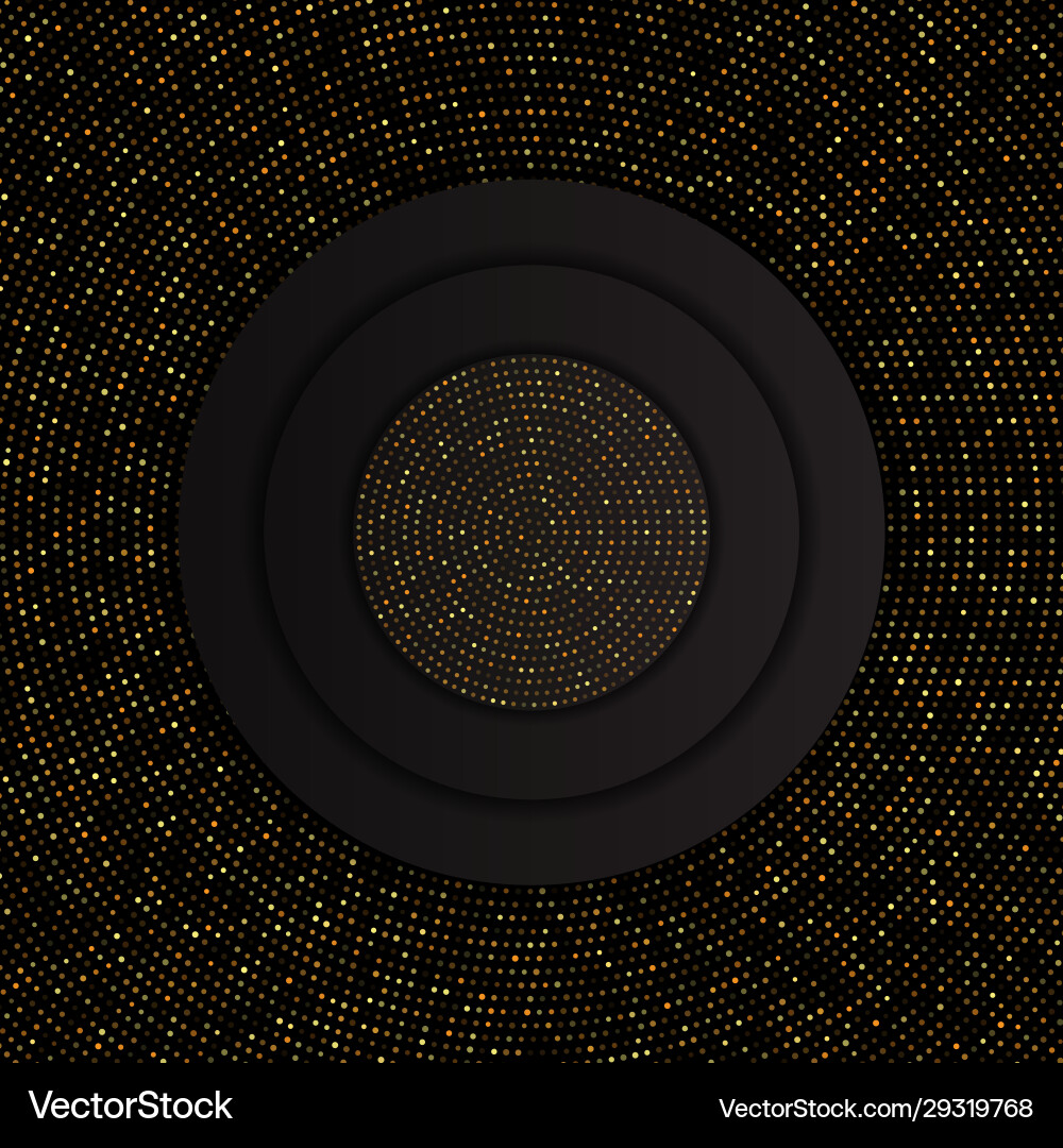 Abstract background with gold dots pattern vector image