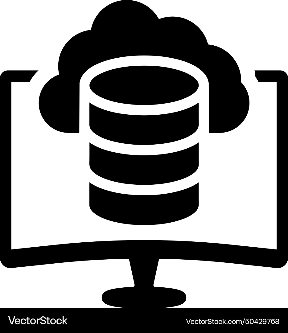 Cloud computing data icon vector image
