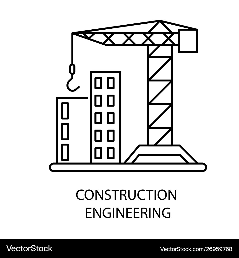 Construction Crane Icon Royalty Free Vector Image