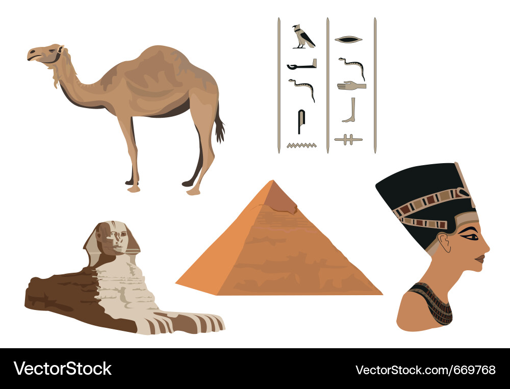 Egyptian elements Royalty Free Vector Image - VectorStock