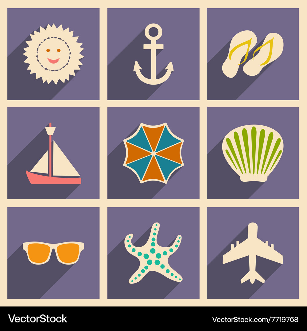 Flat with shadow concept and mobile application Vector Image