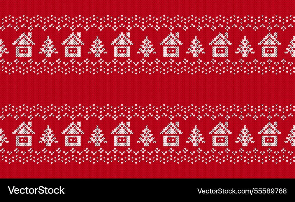 Knit seamless pattern christmas background Knit seamless pattern christmas background vector image