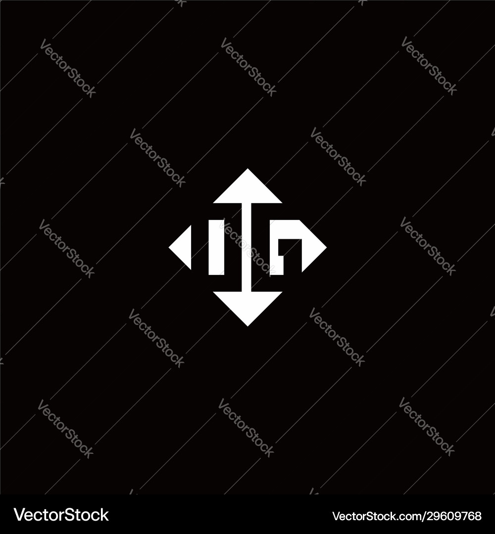 Monogram logo design with diamond square shape – Royalty-Free Vector ...