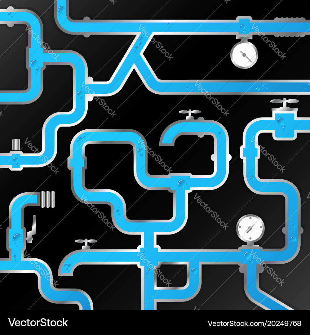 Water pipes service Royalty Free Vector Image - VectorStock