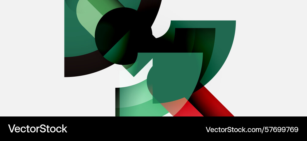 Abstract shapes overlap creating dynamic Vector Image