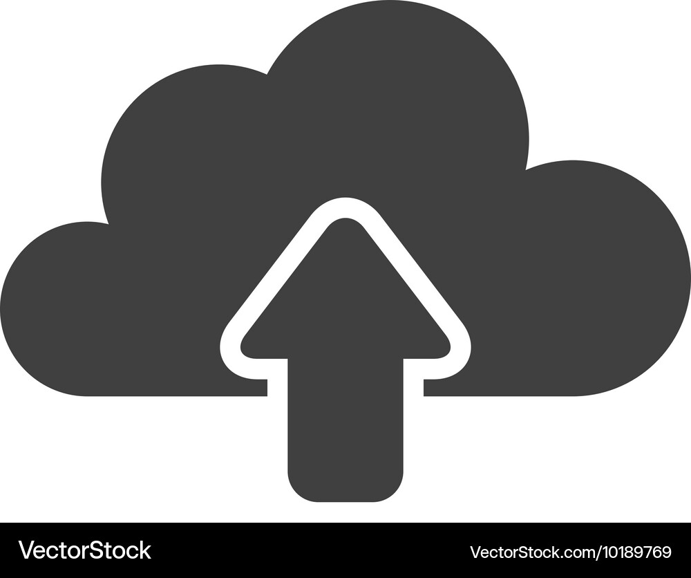 Cloud files uploading data technology electronic Vector Image