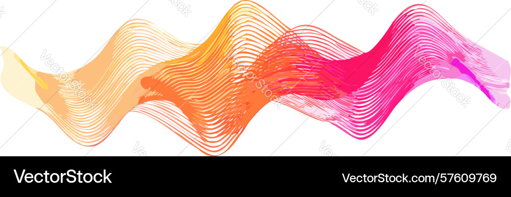 Dynamic wavy intertwined lines abstract design vector image
