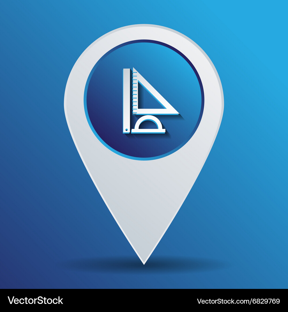 Ruler protractor triangle symbol of geometry Vector Image