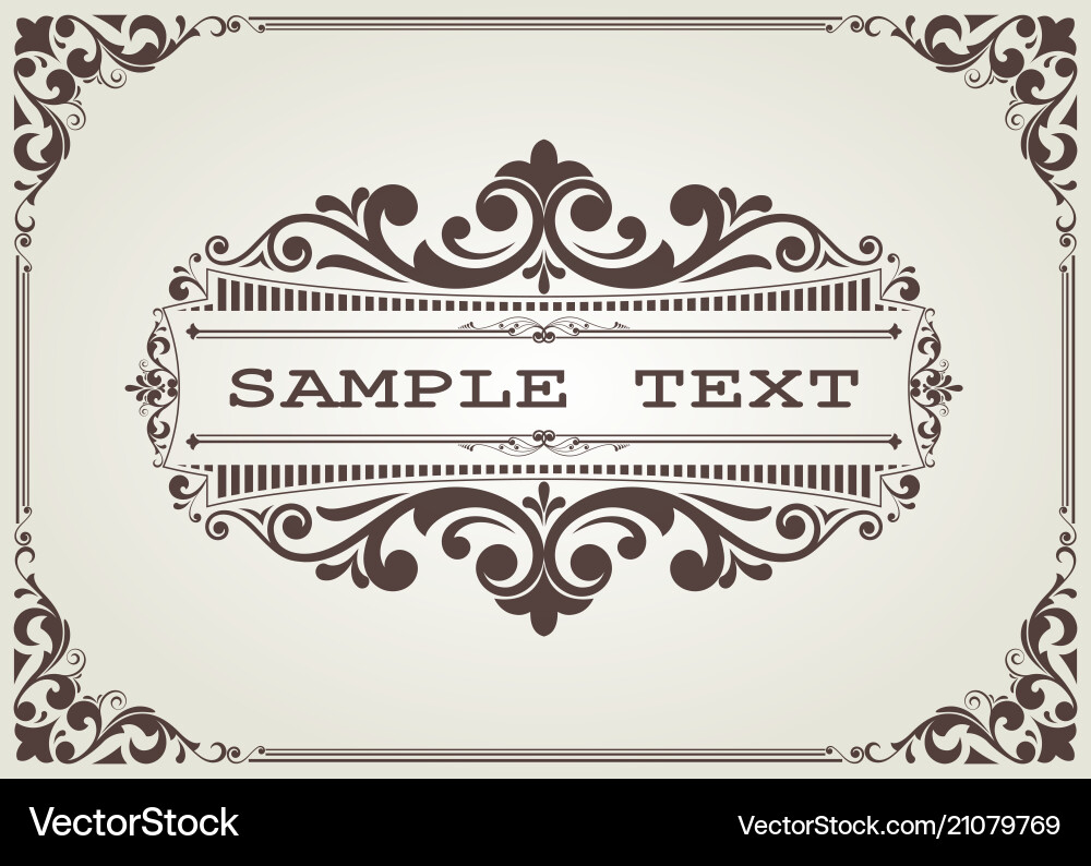 Vintage frame Royalty Free Vector Image - VectorStock