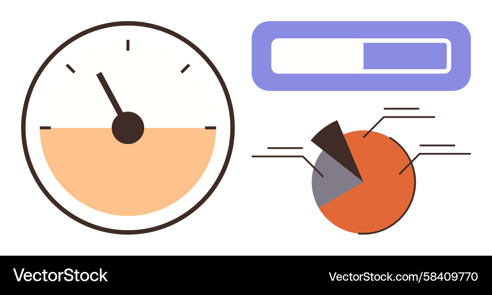 Data Performance Dashboard Vector Image