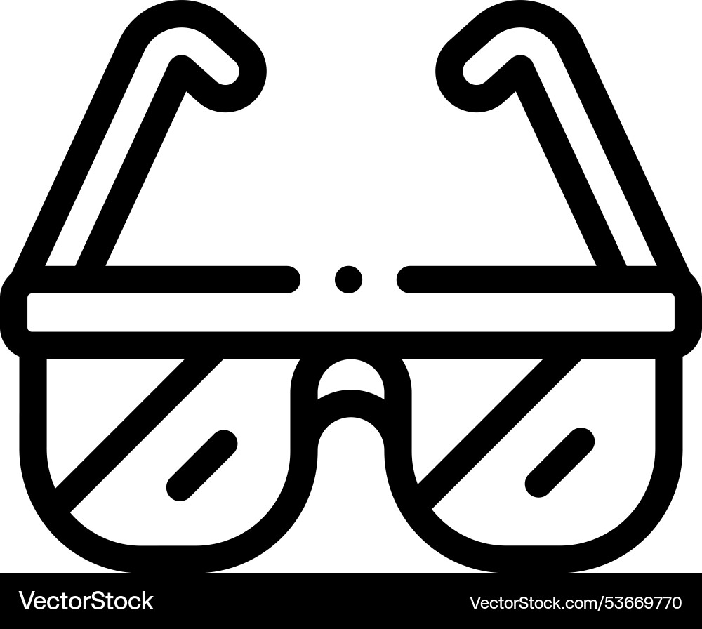 Eye scan icon thin linear style design isolated Eye scan icon thin linear style design isolated vector image