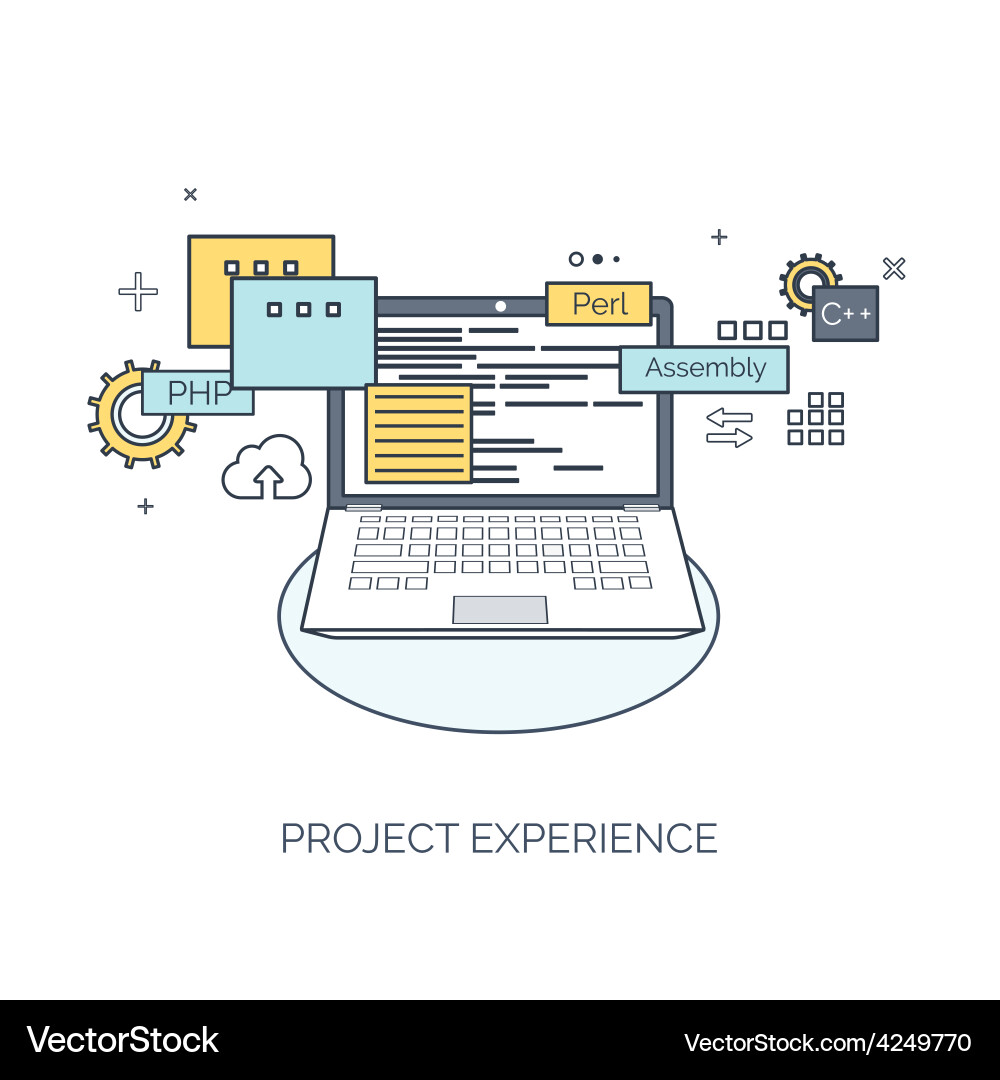 Flat computing background Vector Image