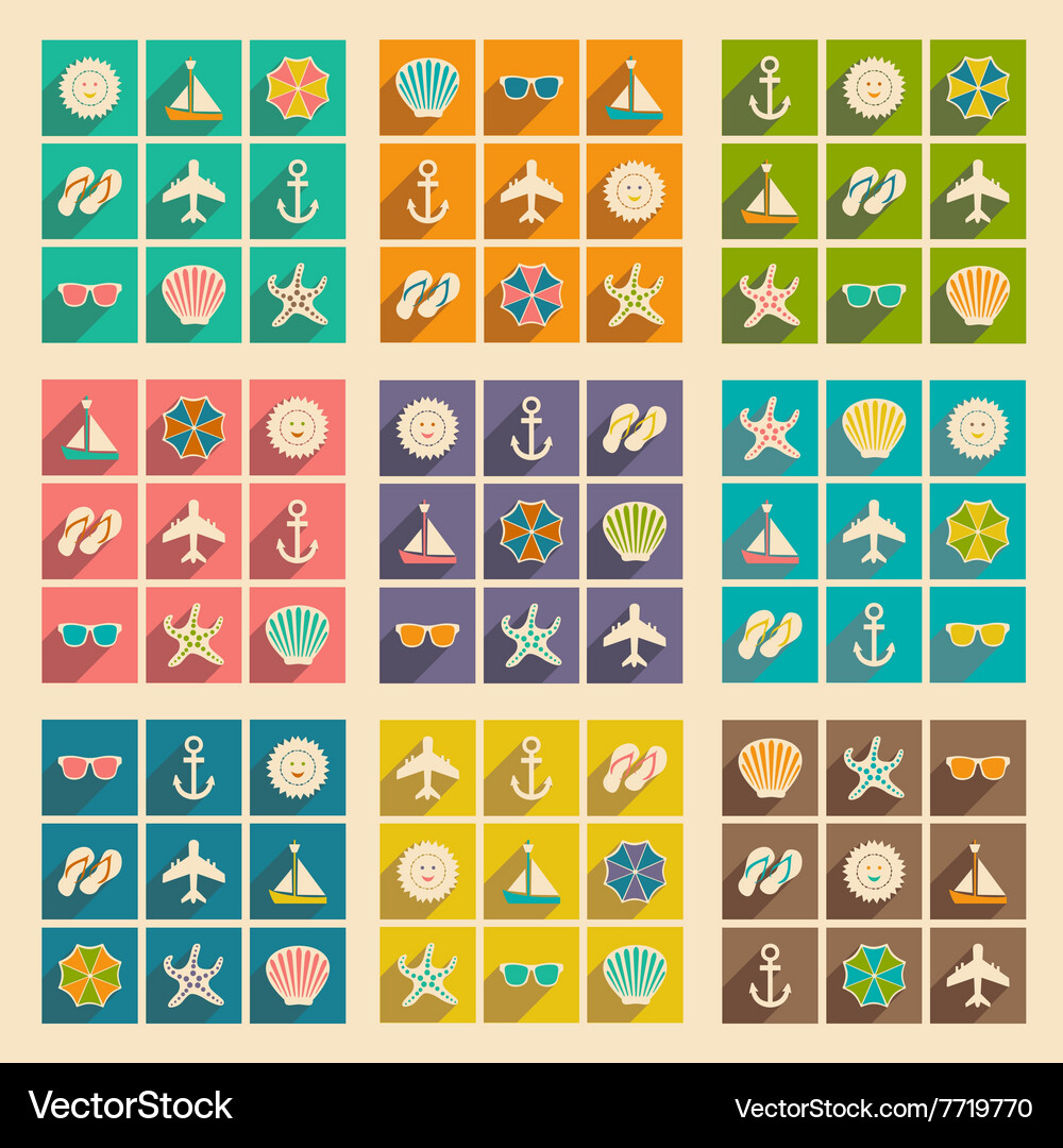Flat with shadow concept and mobile application Vector Image