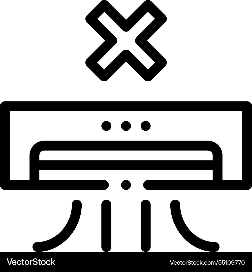 No icon thin linear style design isolated No icon thin linear style design isolated vector image