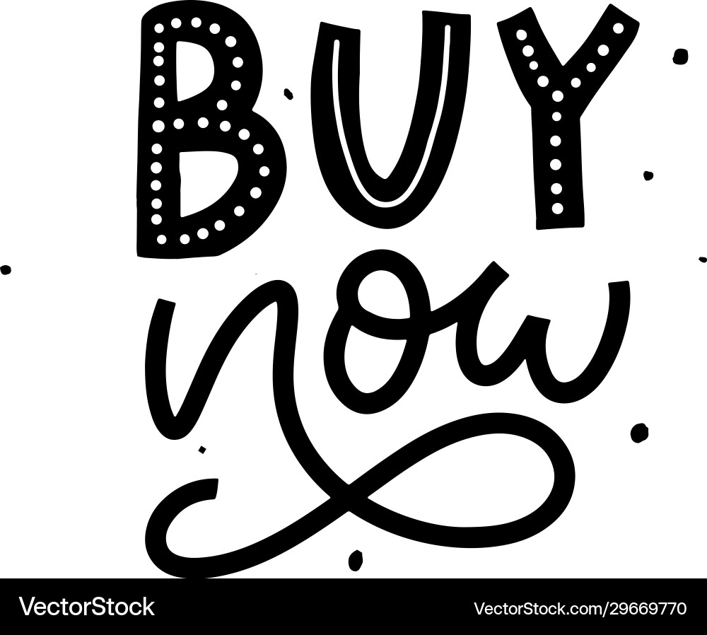 Slogan buy now letter for web background design Vector Image