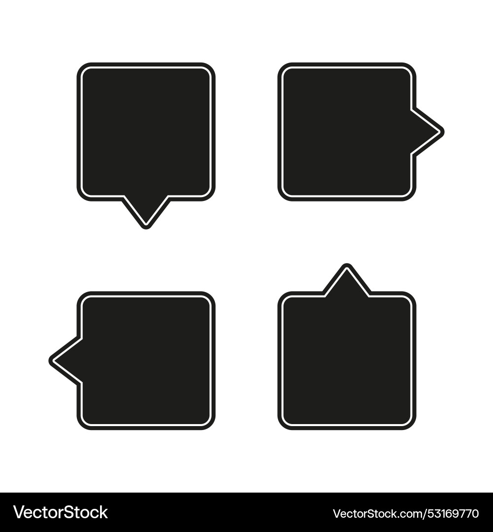Speech bubble icons different arrow styles Speech bubble icons different arrow styles vector image
