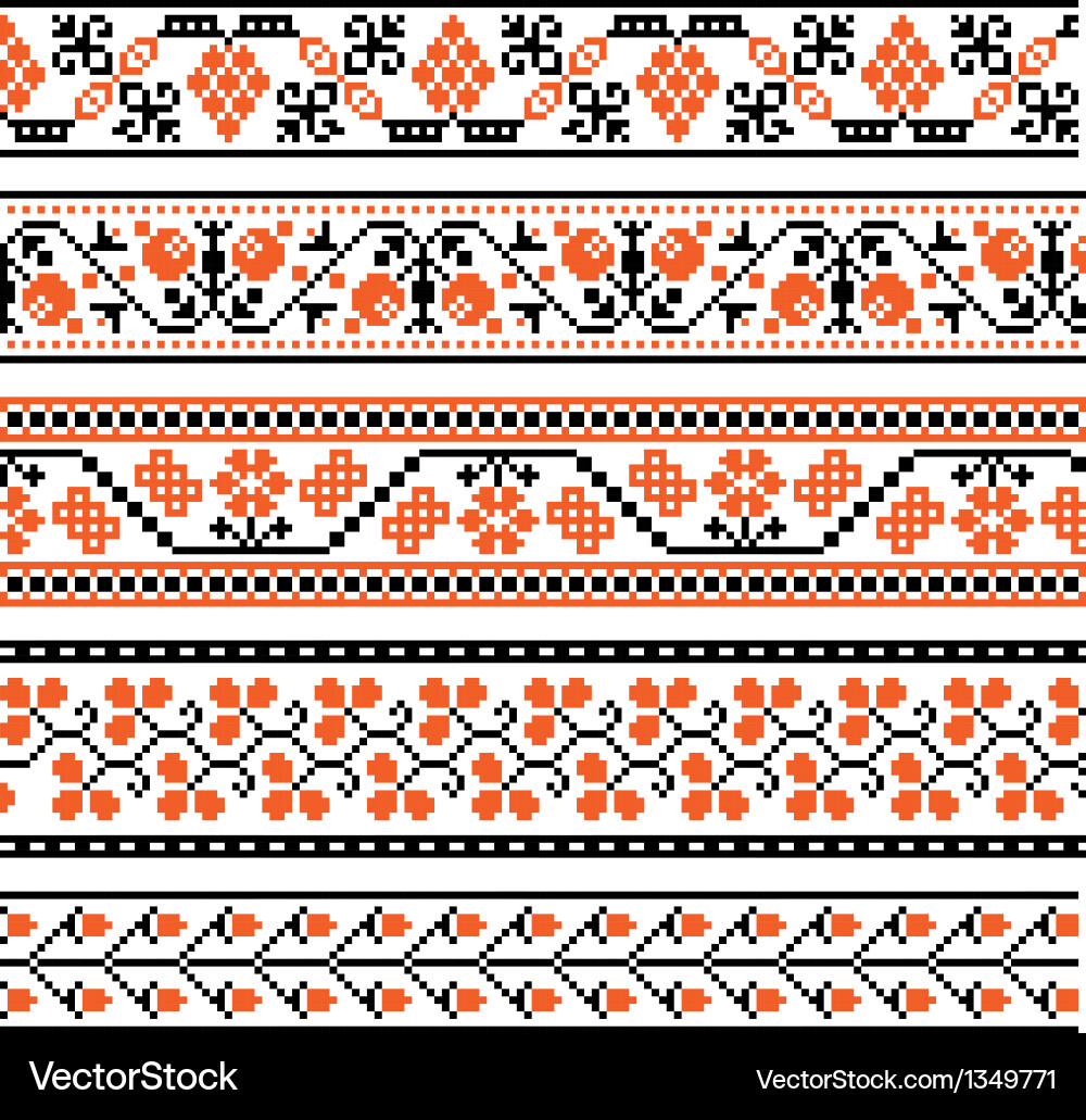 2753 old embroid Vector Image