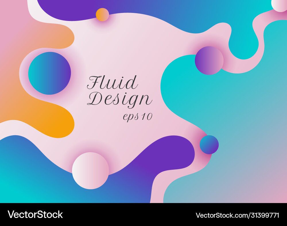 Abstract Fluid Gradient Shape vector image