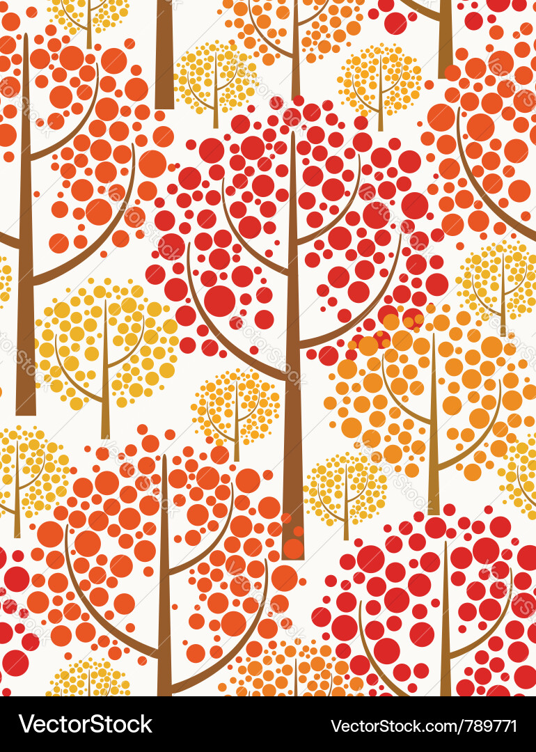Autumn Forest Seamless Pattern Vector Image