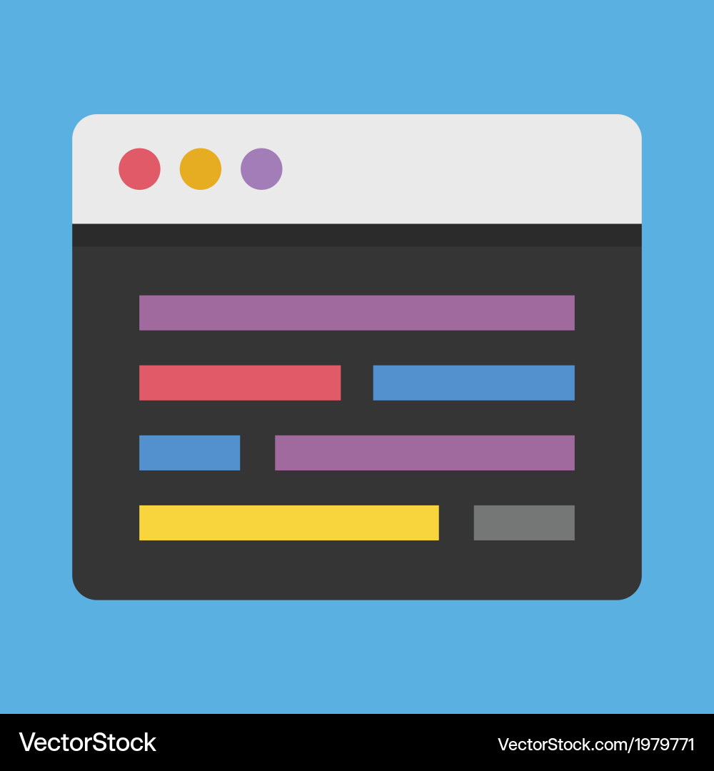 Code Editor Icon - Digital Development vector image