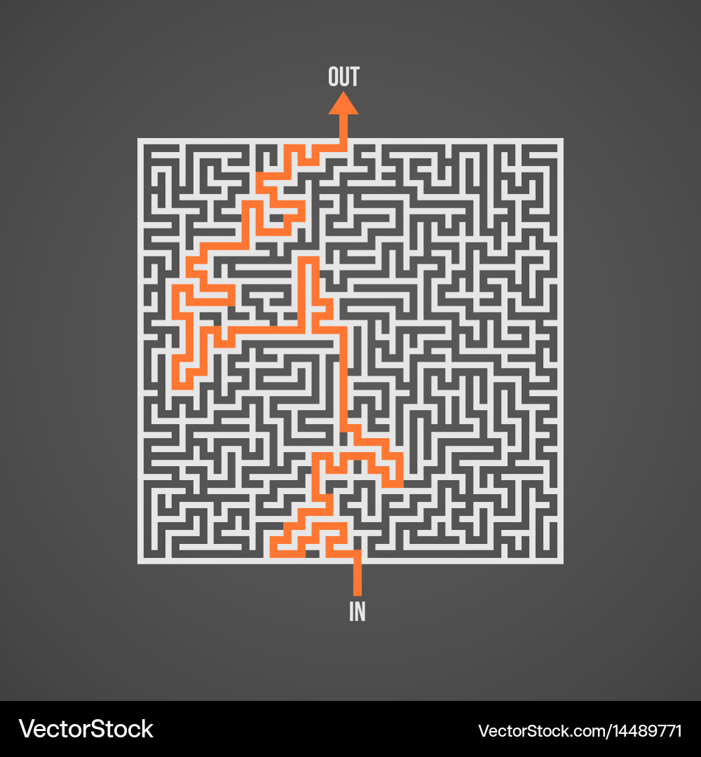 Maze labyrinth Royalty Free Vector Image - VectorStock