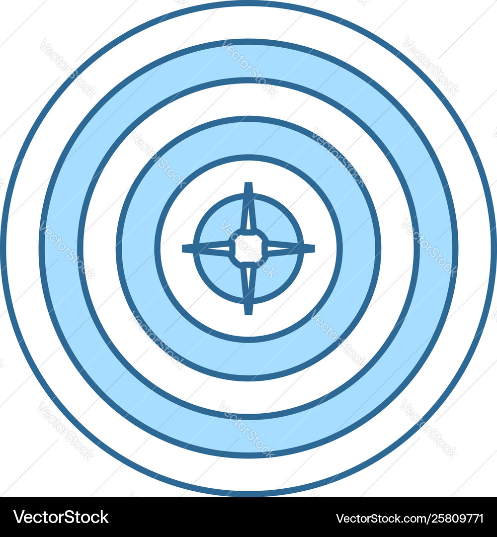 Target with dart in center icon vector image