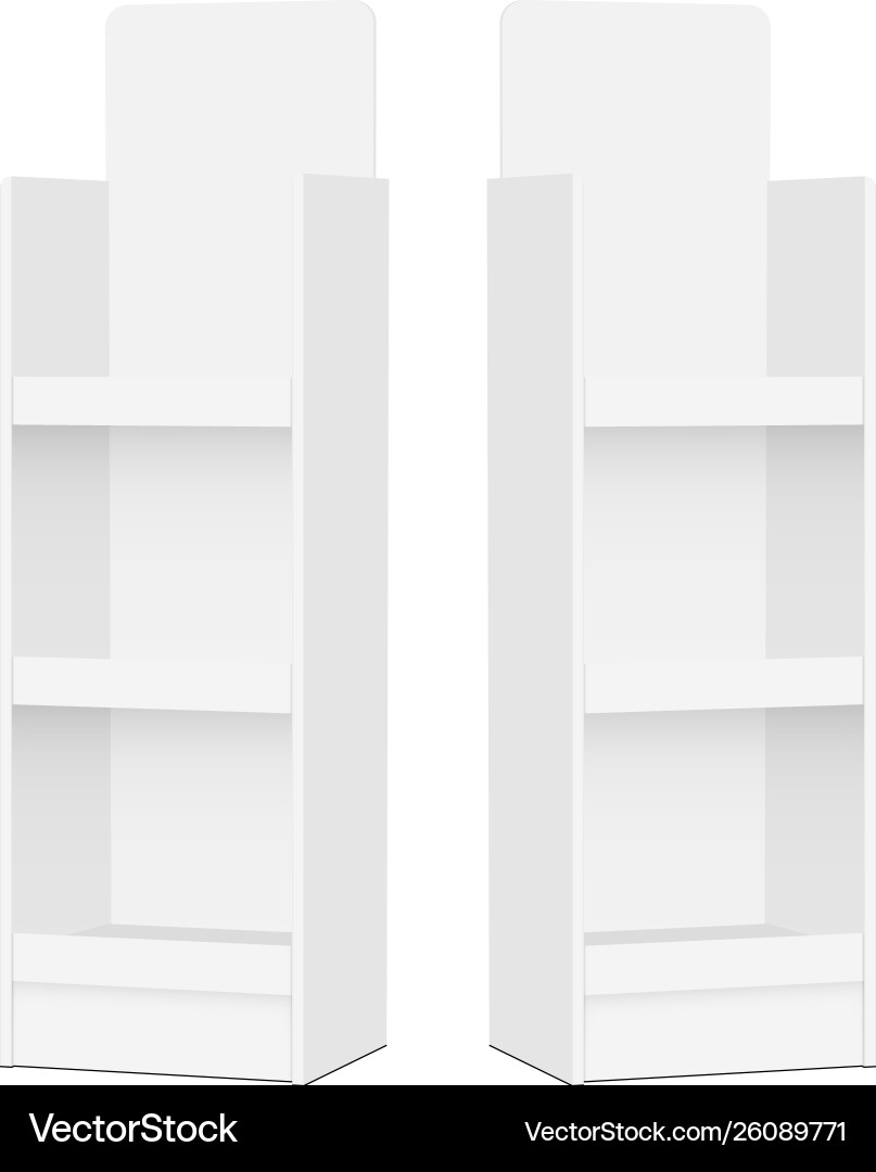 Two POS Display Stands - Side Views Vector Image