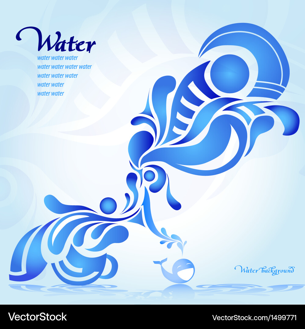 Water Splash Background Royalty Free Vector Image