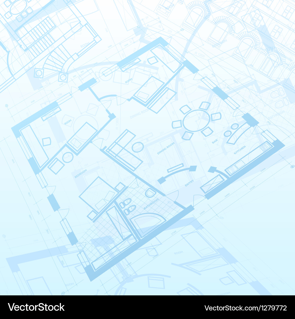 Blueprint Architectural Background vector image