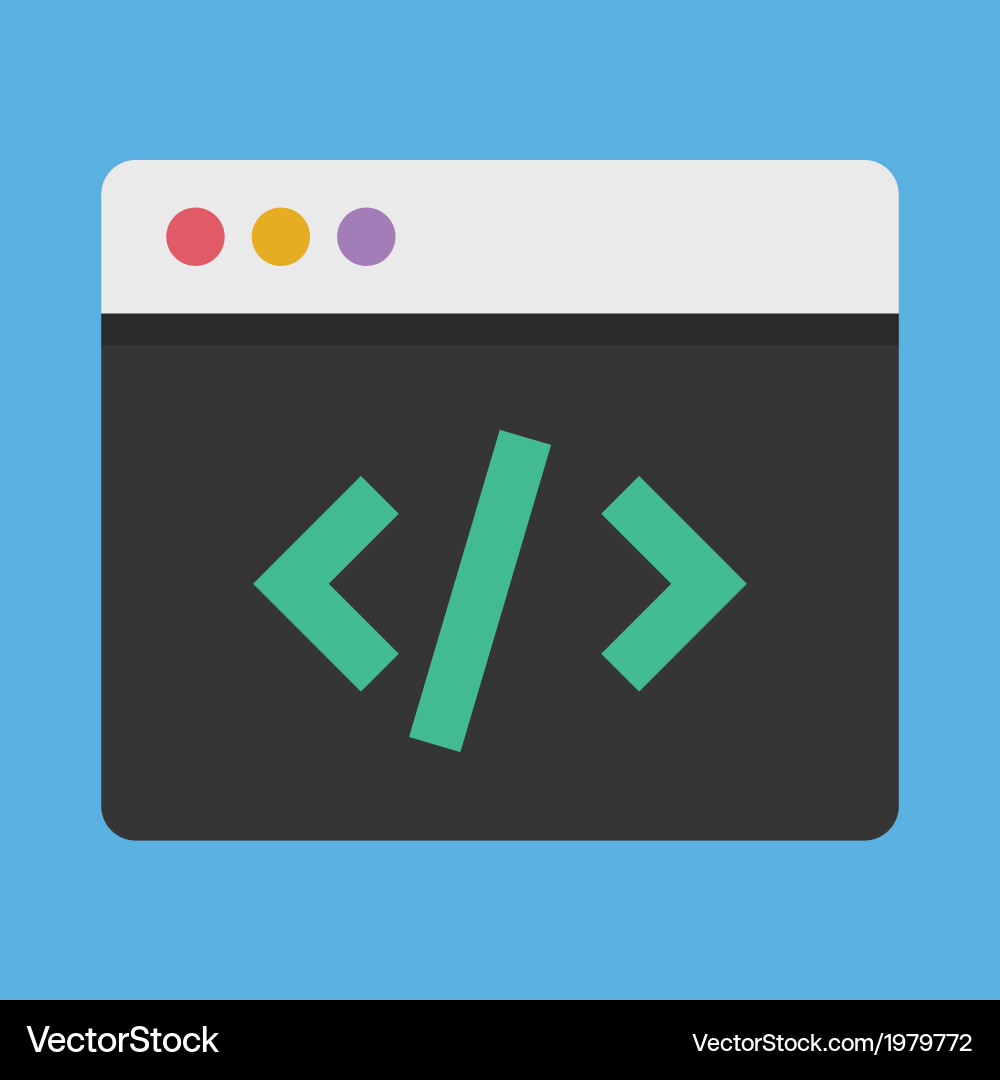 Coding Icon - Software Development Vector Image