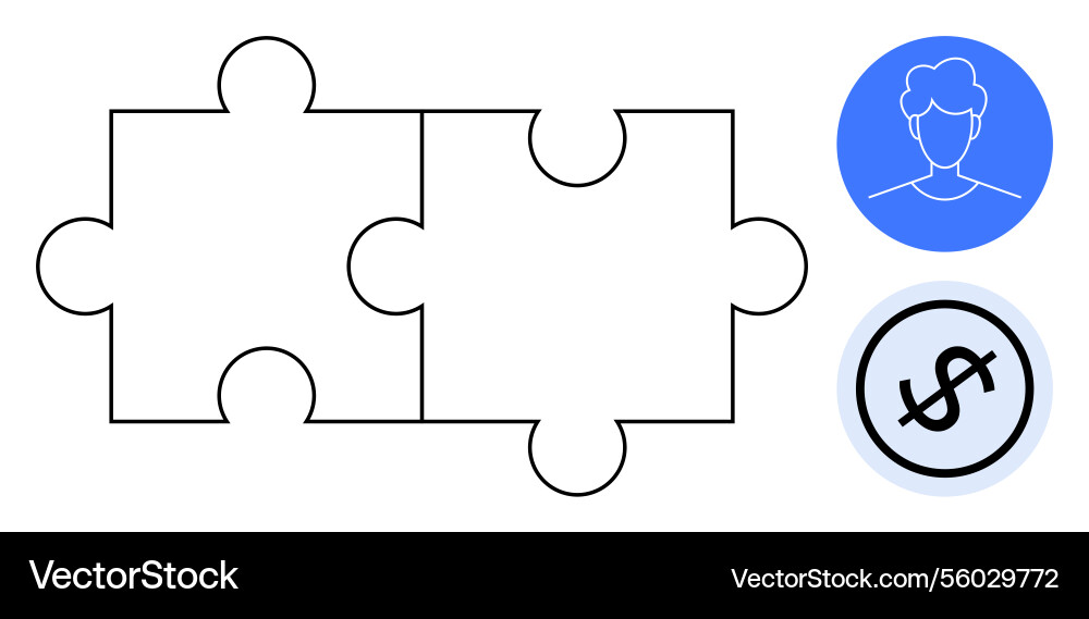 Connection between user profile and financial Connection between user profile and financial Vector Image
