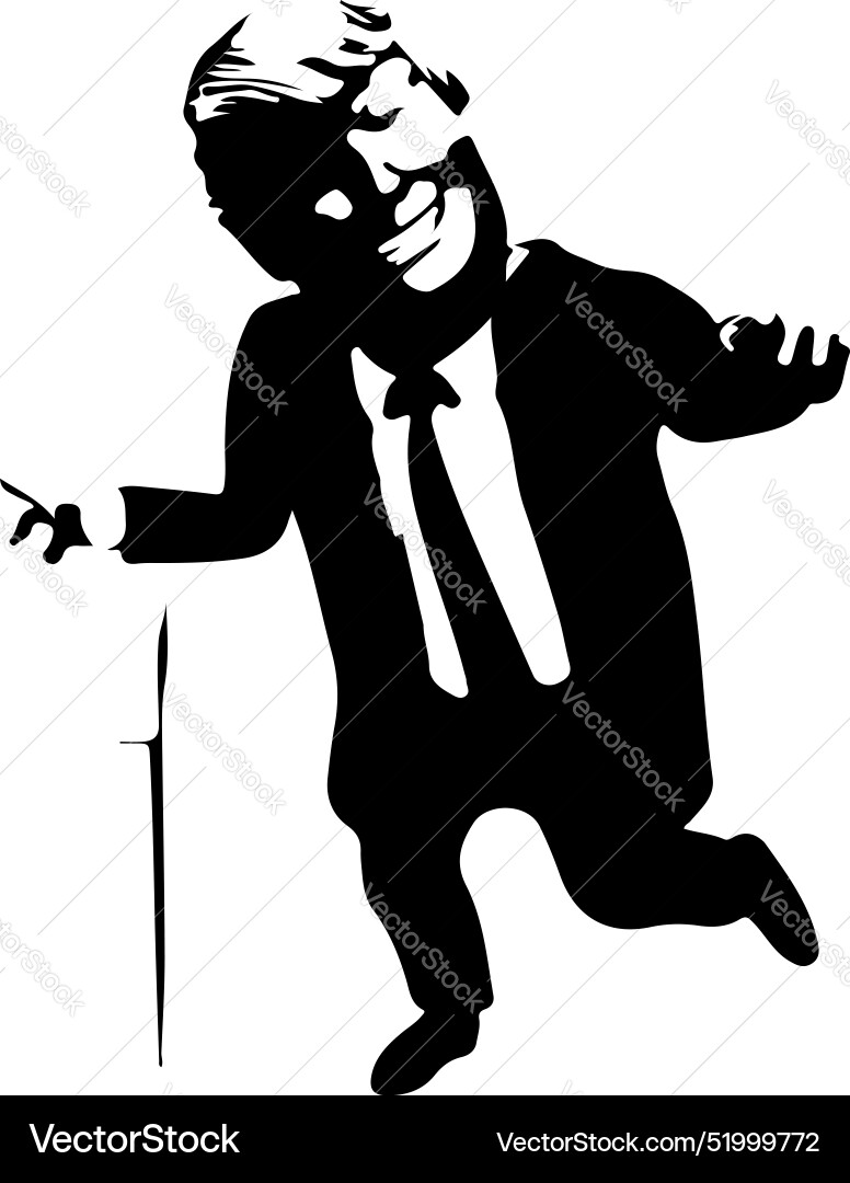 Donald trump silhouette Royalty Free Vector Image