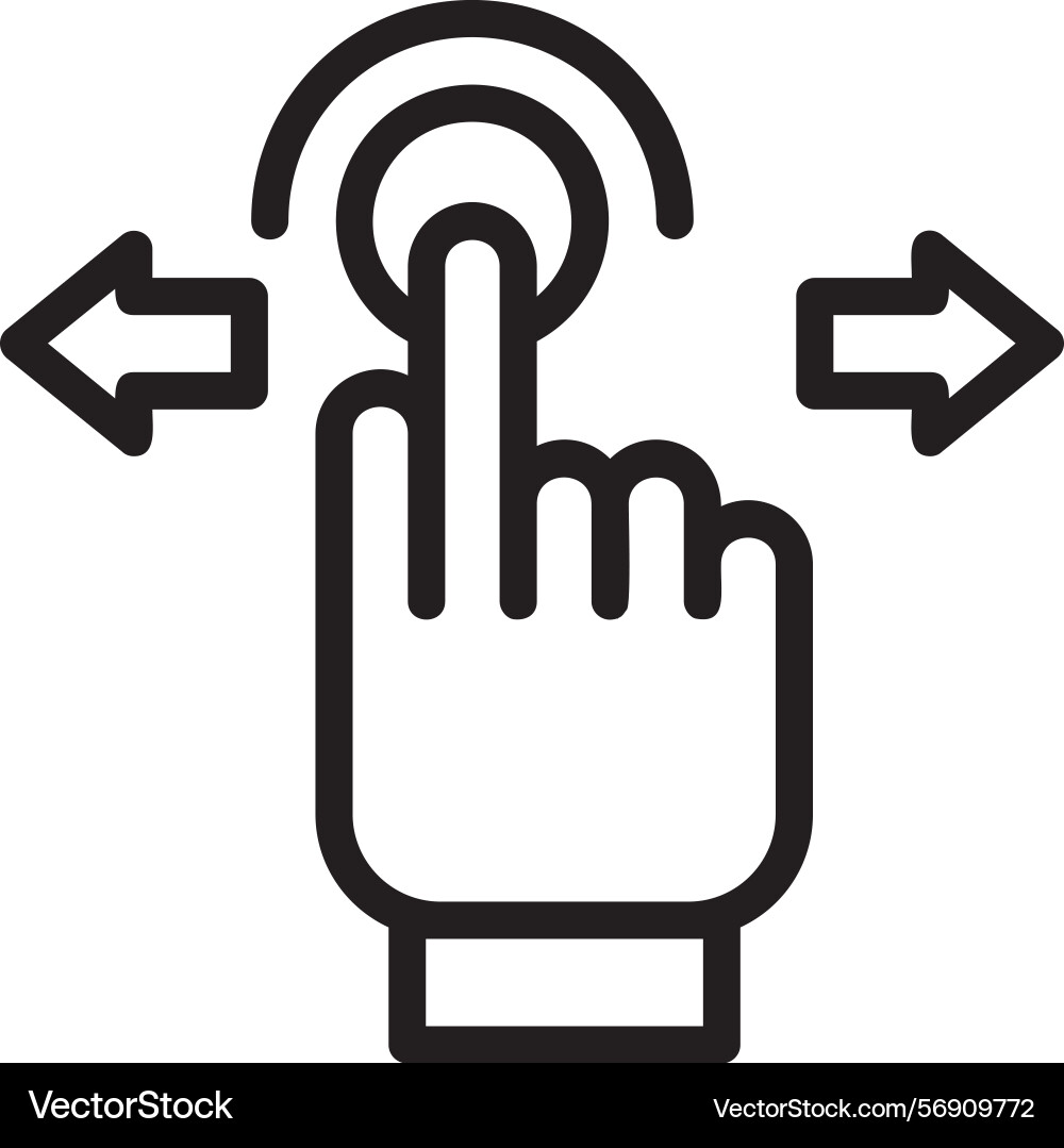 Gesture control linear style icon design Vector Image