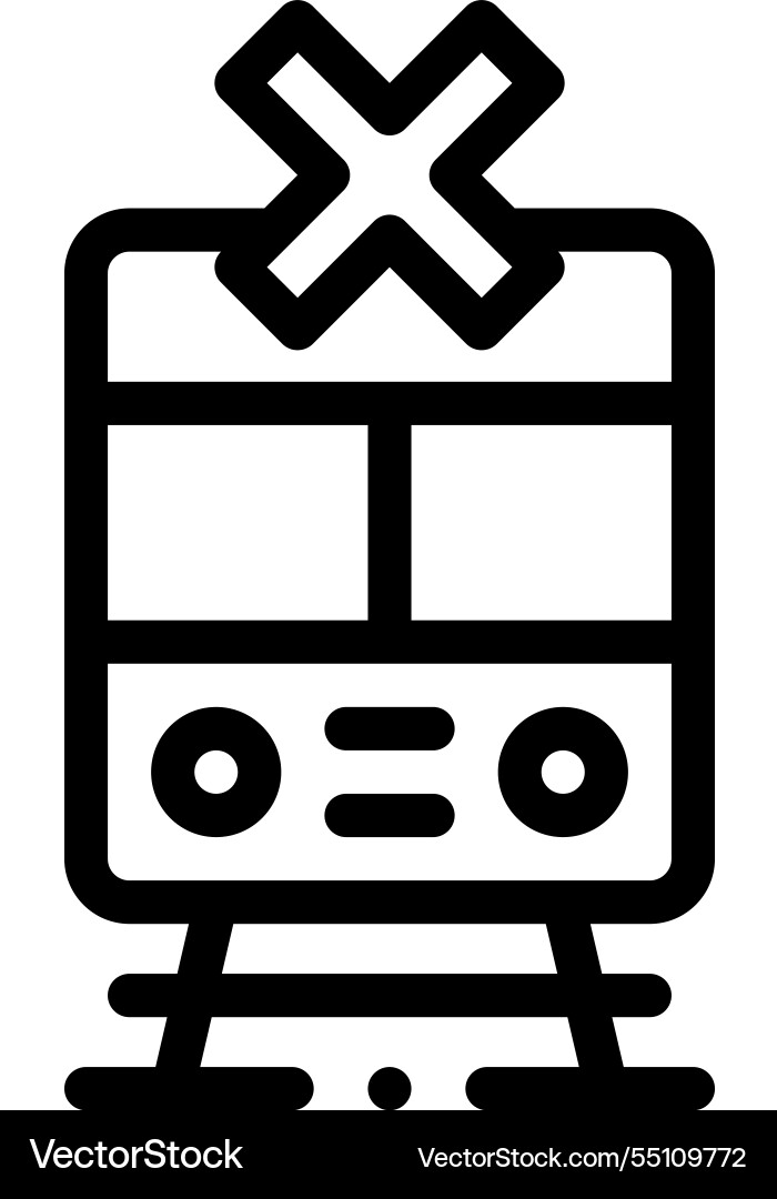 No icon thin linear style design isolated No icon thin linear style design isolated vector image