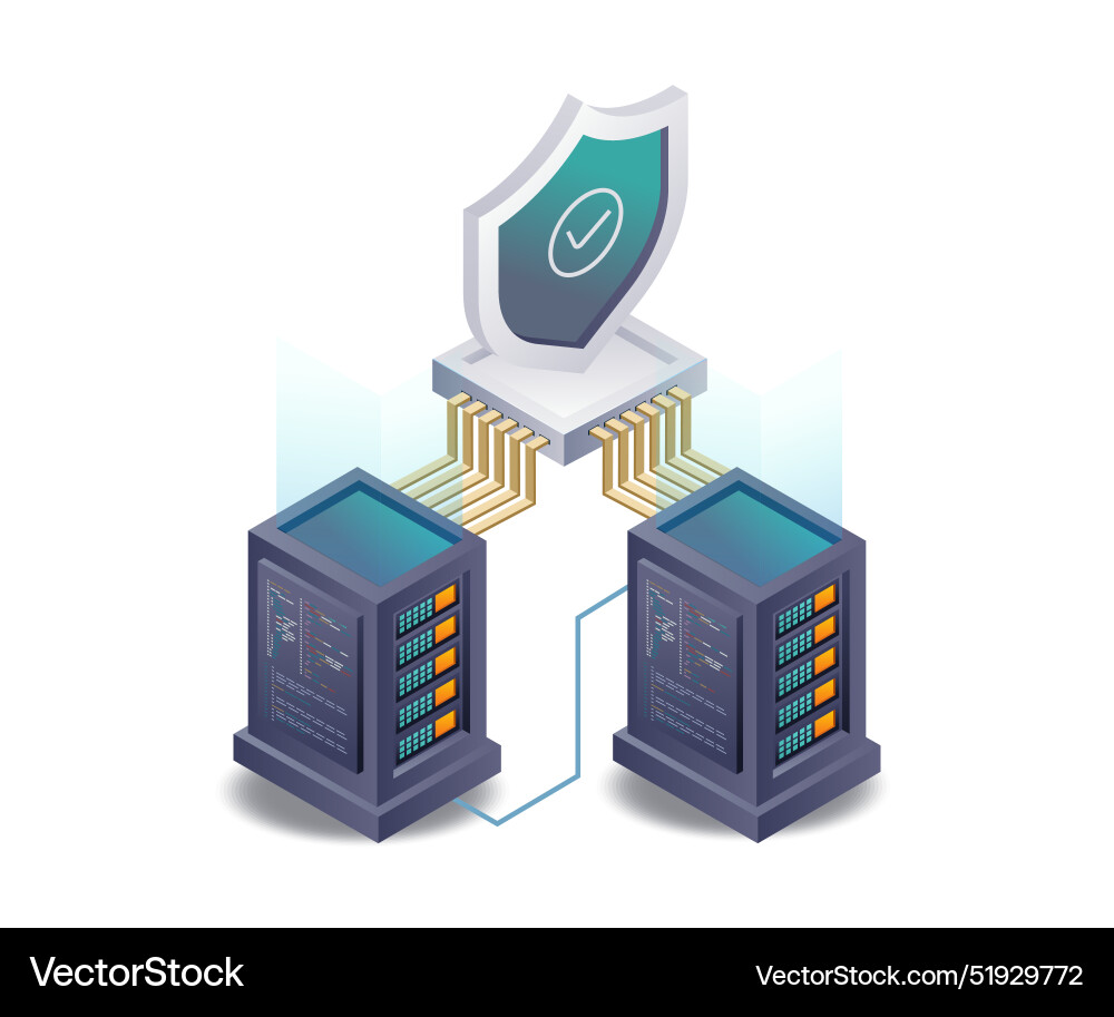 System for checking security of big data servers System for checking security of big data servers vector image